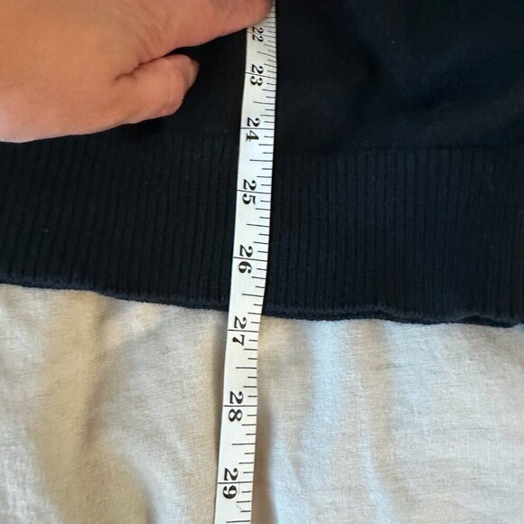 Lacoste Sweater Mens Sz 8 US XXL Black Cotton V Neck Long Sleeve Logo Pullover - Picture 10 of 10